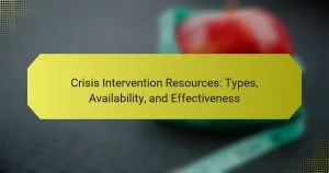 Crisis Intervention Resources: Types, Availability, and Effectiveness