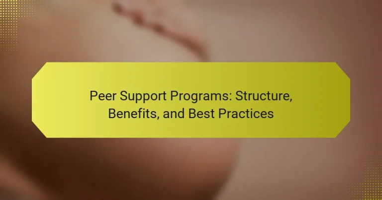 Peer Support Programs: Structure, Benefits, and Best Practices
