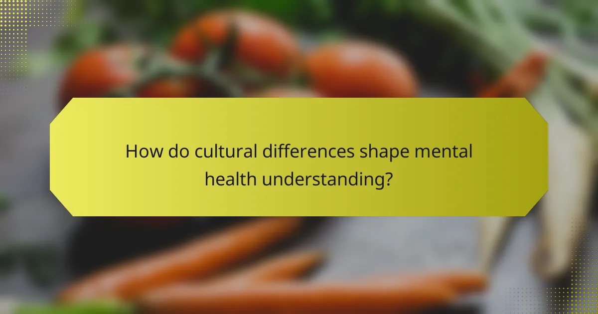 How do cultural differences shape mental health understanding?