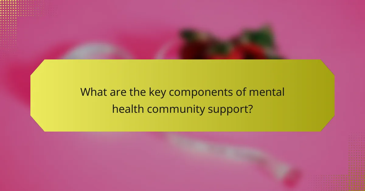 What are the key components of mental health community support?