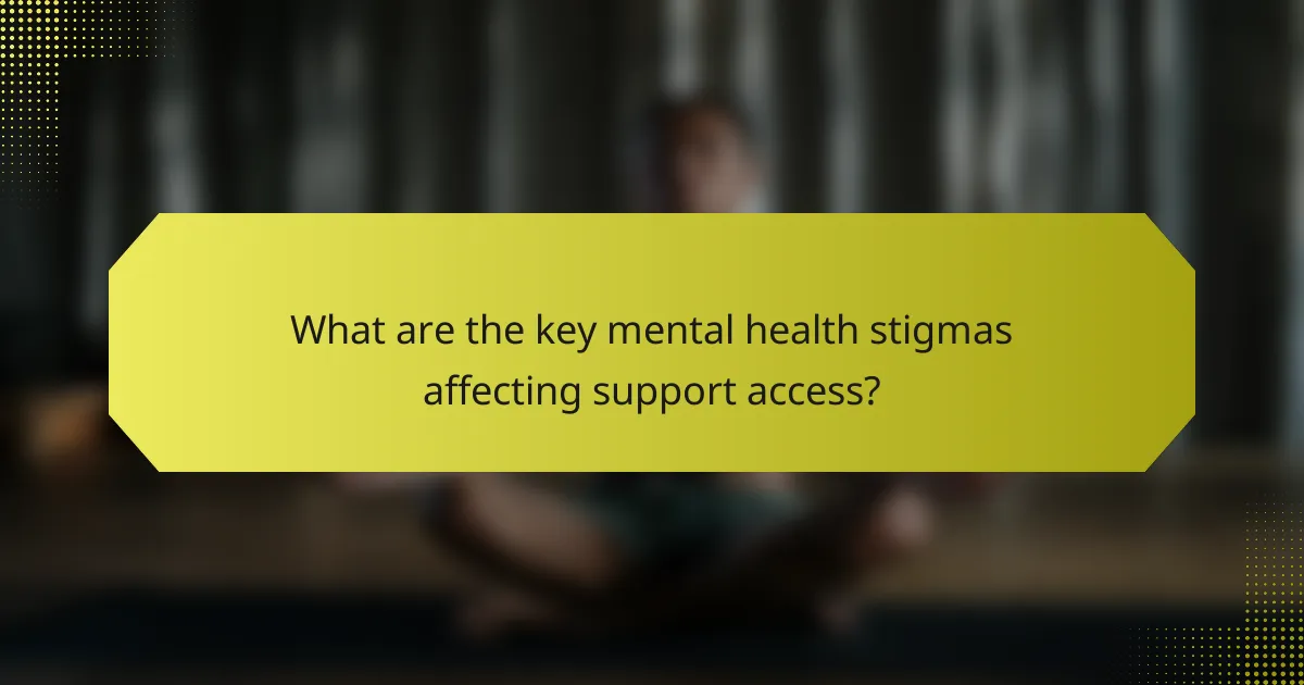 What are the key mental health stigmas affecting support access?
