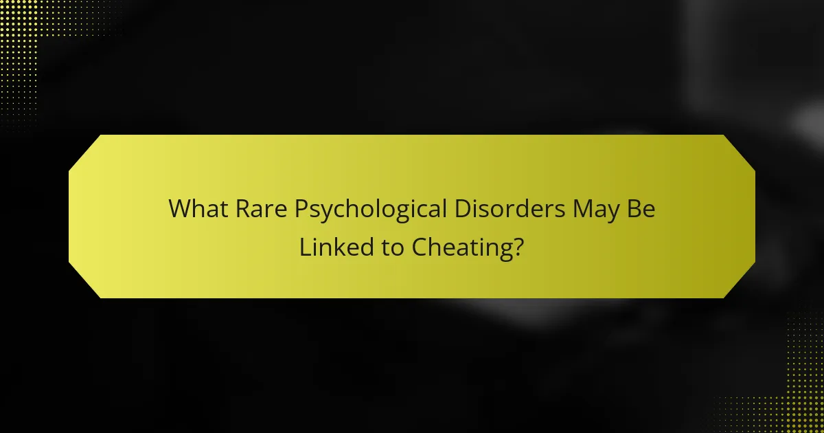 What Rare Psychological Disorders May Be Linked to Cheating?