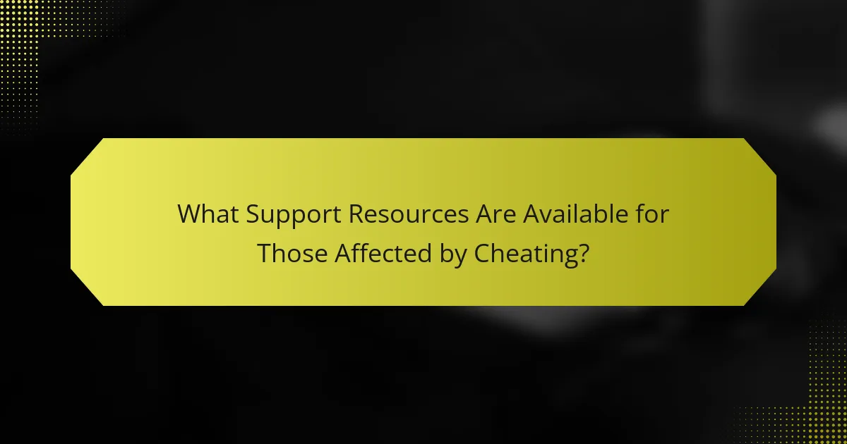 What Support Resources Are Available for Those Affected by Cheating?